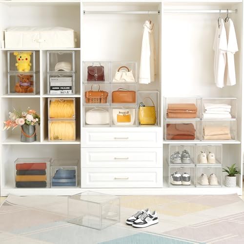 Clear Shoe Storage Boxes Stackable, Display Case - Image 2
