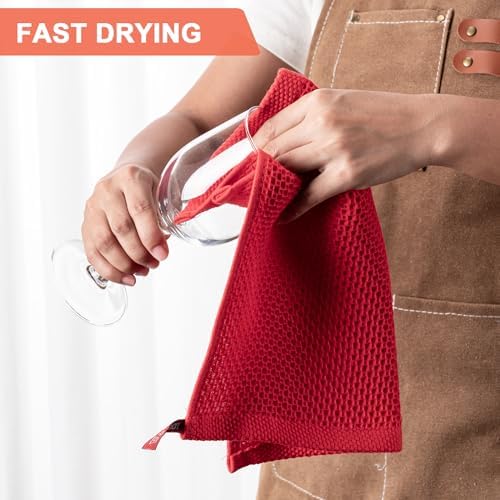 BOOMIBOO Kitchen Towels 6-Pack Kitchen Dish Cloths, 100% Cotton, 12x12 in - Image 3