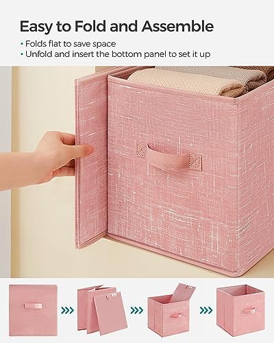 SONGMICS Storage Cubes, 11-Inch Foldable Closet Organizers - Image 4