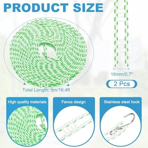 uxcell 2 Pcs Portable Travel Clothesline, 16.4ft Clothes Line Outdoors Travel - Image 2