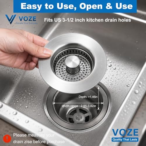 2 Pack Kitchen Sink Drain Strainer & Stopper - Image 3