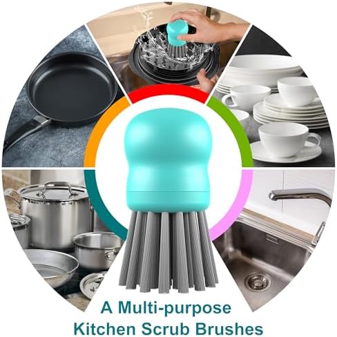 Mini Dish Brush for Cleaning Chicken Shredder, Long Bristles - Image 5