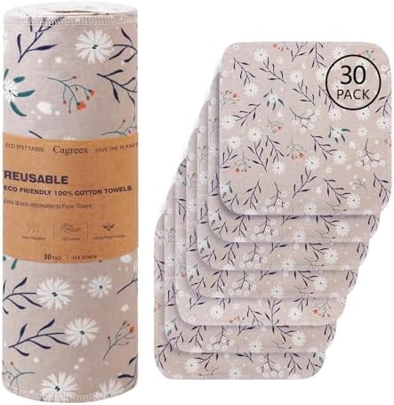 Reusable Dishcloth Kitchen Towel Cotton: Washable Roll Paper Towel by Unknown