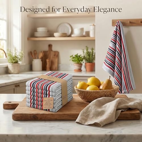 Urban Villa Kitchen Towels Cotton Dish Towels 20”x30” Grey - Image 5