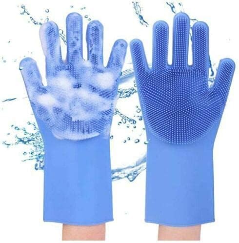 Silicone Dishwashing Gloves, Pet Grooming Rubber Scrubbing - Image 5