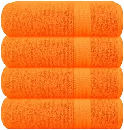 GLAMBURG Premium Cotton 4 Pack Bath Towel Set by GLAMBURG