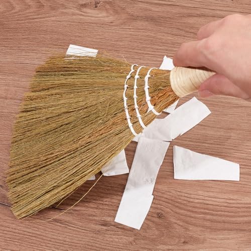 GORGECRAFT 11 Inch Small Whisk Brush Broom Grass Natural Handle Bamboo - Image 3