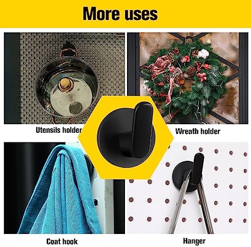 Kanayu 10 Pcs Magnetic Hooks Heavy Duty Magnetic Wreath Hanger, Magnet Tool - Image 6