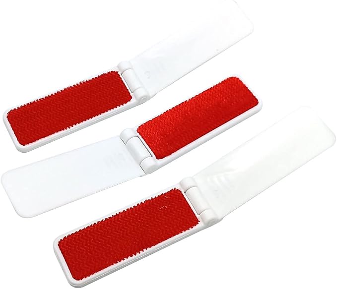 GARASANI 3 Pack Portable and Foldable Plastic Fold Clothing Dust Brush Pet Hair - Image 2