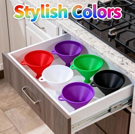 Flour Funnel for Kitchen Aid Mixer 5 Qt,for 4.5–5 Qt Tilt-Head Models-Stand Mixer Attachment,Easy Pour No-Mess Attachment, Anti-Splash Accessory, Durable Dishwasher-Safe Baking Tool(White)