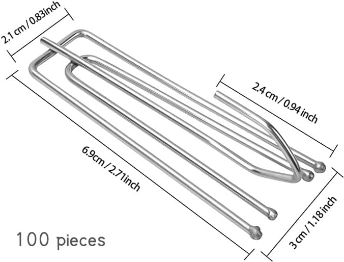 100 Pcs Stainless Steel Curtain Pleat Hook, Dveda Drapery Hooks Traverse Pleater - Image 2