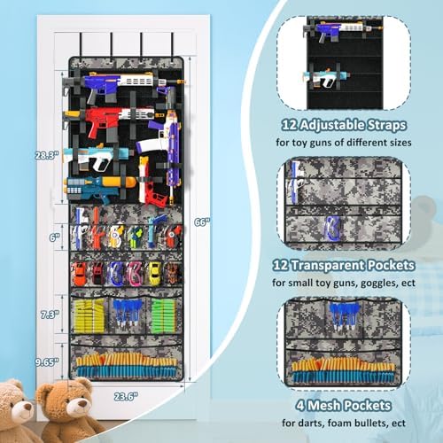 Over The Door Organizer for Toy Gun, Toy Storage Organizer - Image 6