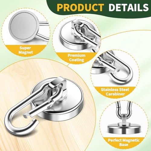 Grtard 4 Pack Magnetic Hooks - Image 6