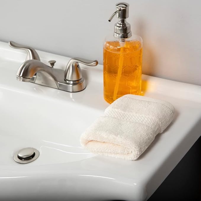 Superior Egyptian Cotton Plush & Absorbent, Face Towel Set of 6, Cream | Quick - Image 7