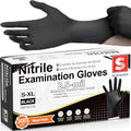 Schneider Black Nitrile Gloves, Gloves Disposable Latex Free, Powder Free by Schneider