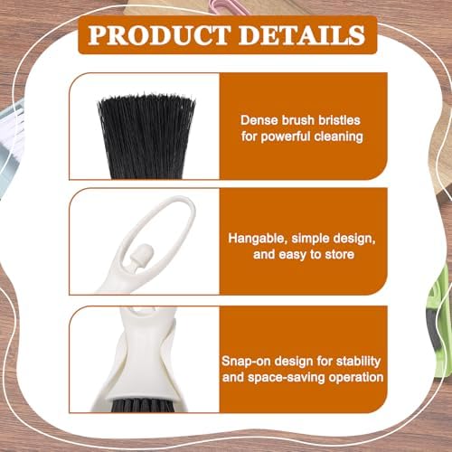 uxcell 2 Pcs Mini Dustpan and Brush Set, Small Broom and Dustpan Set - Image 3