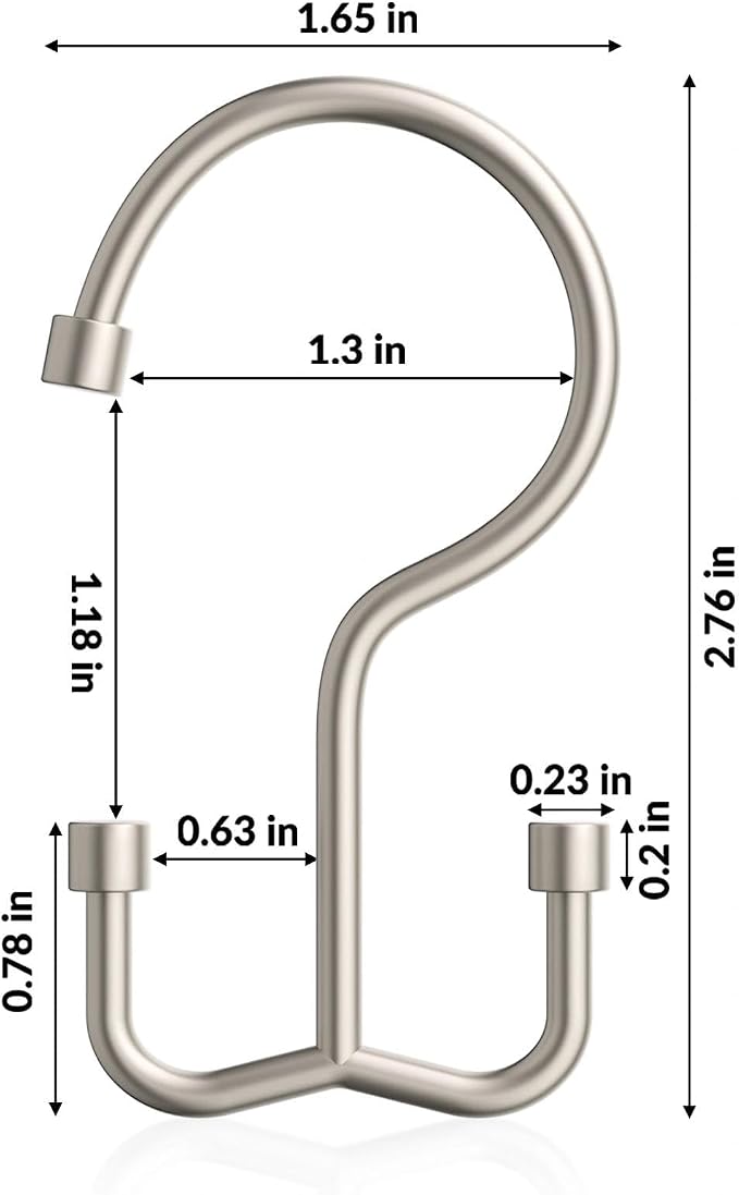 Shower Curtain Hooks, Shower Curtain Rings, Metal Shower Curtain Hangers Rust - Image 3