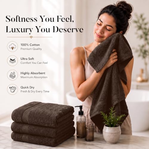 DAN RIVER 600 GSM Cotton Large Bath Towels Set of 4, 27 x 54 Inches - Image 6