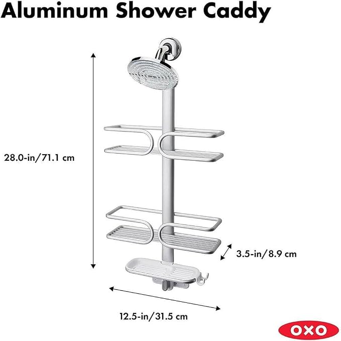 OXO Good Grips 3-Tier Aluminum Shower Caddy - Image 10
