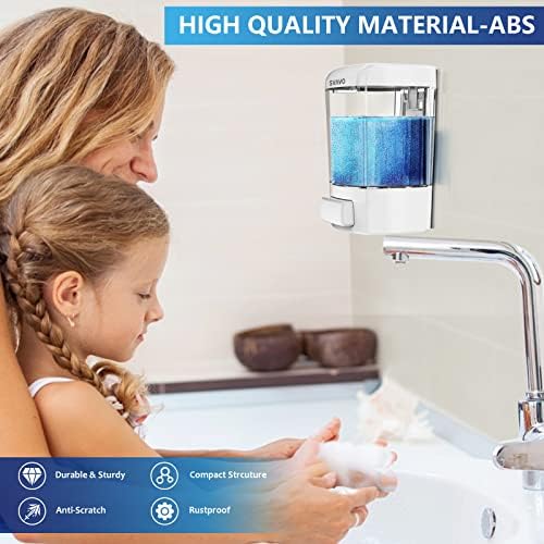 SVAVO Wall Mounted Soap Dispenser Kitchen Bathroom Manual Soap Dispenser - Image 3