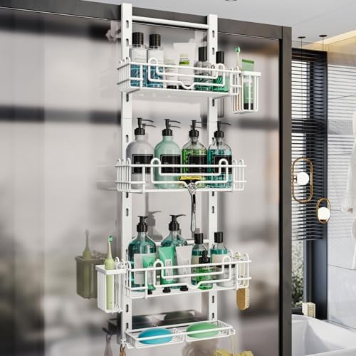 HapiRm 4 Tier Over the Door Shower Caddy, Hanging Shower Caddy by HapiRm