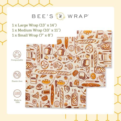 Bee's Wrap Beeswax Food Wraps, 3 Pack Assorted - Image 3