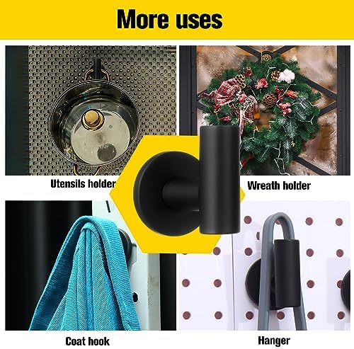 Therwen Black Magnetic Hooks Heavy Duty Coat Hooks Magnetic Hanger - Image 6