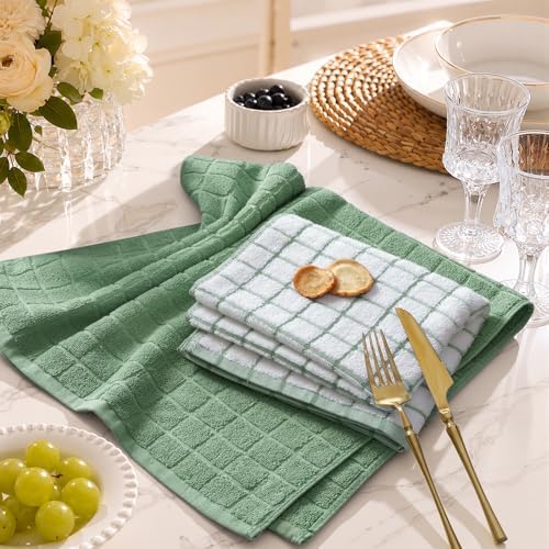 Kitinjoy Premium Kitchen Towels, Large 100% Cotton Terry 390 GSM Kitchen Hand - Image 4