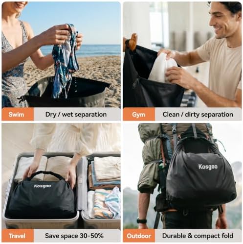 Travel Laundry Bag, Vacuum Compression Waterproof Dirty Clothes Bag - Image 6