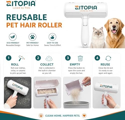 Pet Hair Remover Roller for Dogs & Cats, Couch & Carpet - Image 3