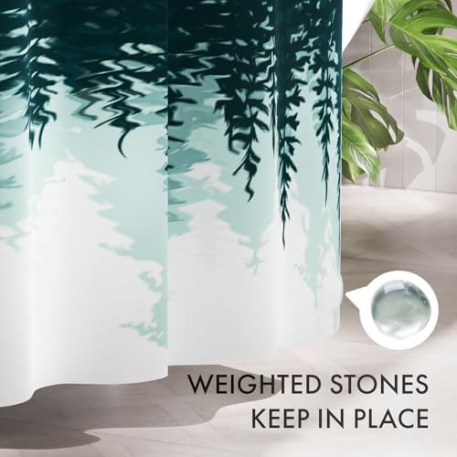 AmazerBath Shower Curtain Green, Washable Cloth Sage Green Shower Curtain Sets - Image 7
