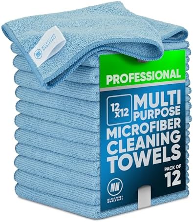 MW PRO Microfiber Cleaning Cloths Blue by MicrofiberWholesale