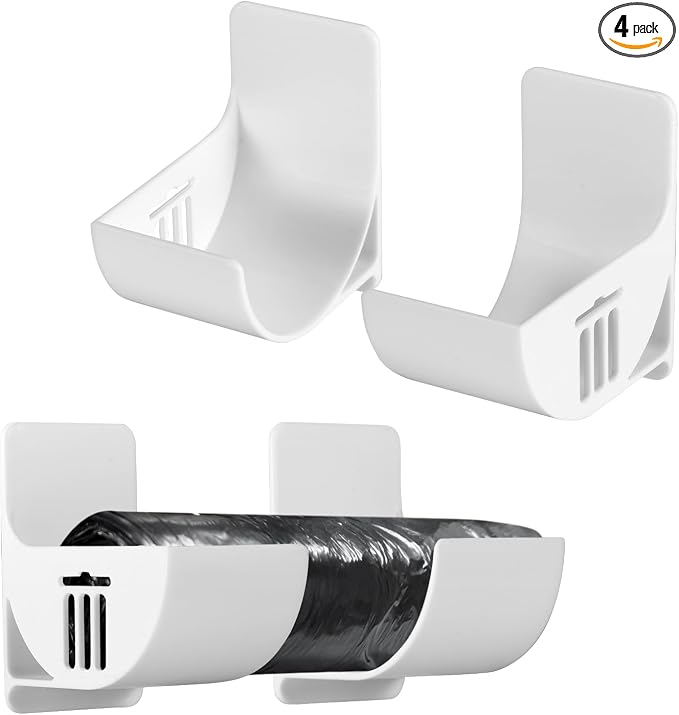 PEUTIER 2.5 Inch Small Trash Bag Holder, Wall Mount Kitchen Organizer by PEUTIER