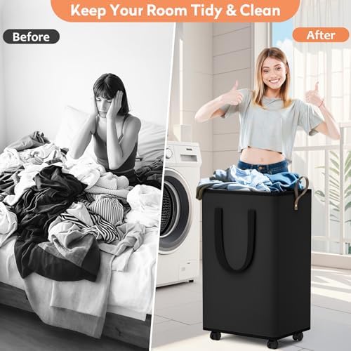 SpaceTrove Rolling Laundry Basket - Image 4