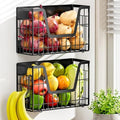 2 Pack Magnetic Shelf for Fridge, Fruit Potato & Onion Storage Bins by YIWANFW