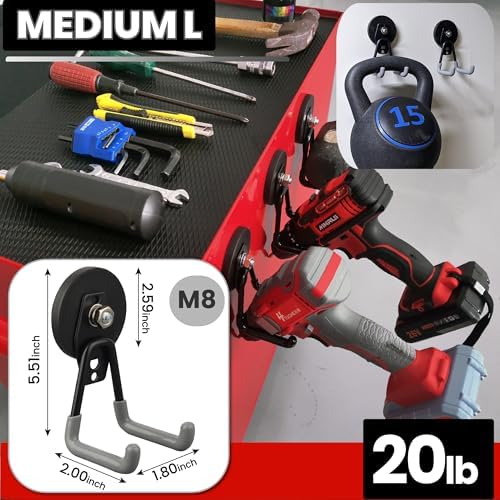 ULIBERMAGNET Heavy Duty Magnetic Hooks, Strong Large Magnet Hooks - Image 2