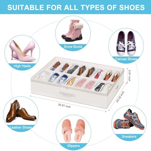 Under Bed Shoe Storage Organizer - Image 2