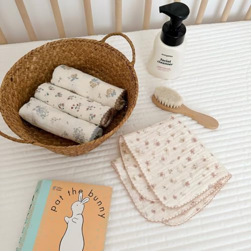 BuLuTu Cotton Cleaning Cloths Floral Print Towels Set - Image 3