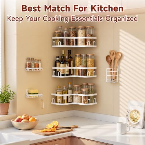 Veken Large Capacity Corner Shower Caddy 6-Pack, Advanced Rustproof Design - Image 6