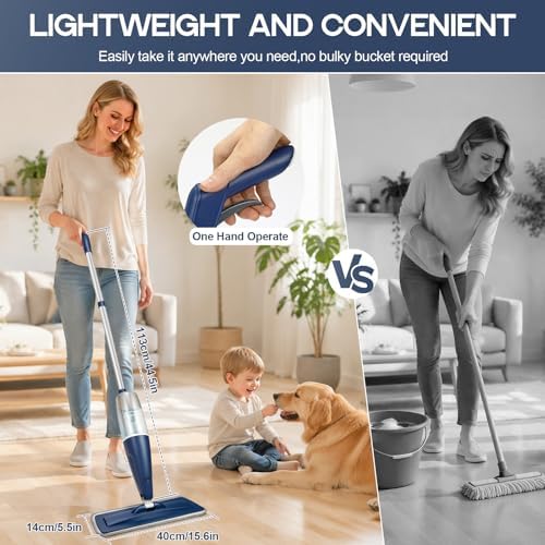 CLDREAM Microfiber Spray Mop for Hardwood Tile Floors Dust Cleaning - Image 6
