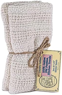 Old Fashion 100% Cotton Made in the USA Highly Absorbent Kitchen Towels by Country+Cottons