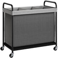 ELYKEN Laundry Hamper 3 Section, 120L Rolling Laundry Sorter by ELYKEN