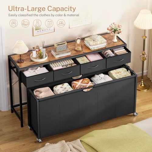 Laundry Sorter, Rolling Laundry Hamper - Image 5