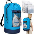150L Laundry Bag Backpack with 3 Sizes Mesh Wash Bags and Shoulder Straps by WELIDAY