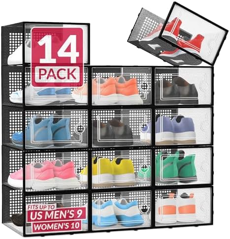 Reli. Shoe Box | Clear Storage Shoe Box Stackable & Compact by Reli