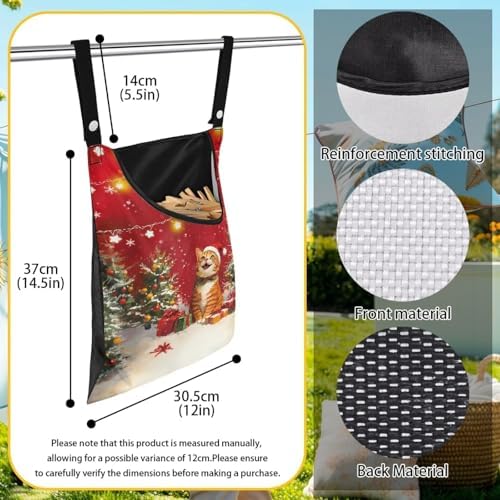 2025 Christmas Cat Waterproof Clothespin Bag - Image 7