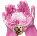 Cat and Dog Washing Gloves, 1 Pair, 11.6 in, Soft Silicone by RZleticc