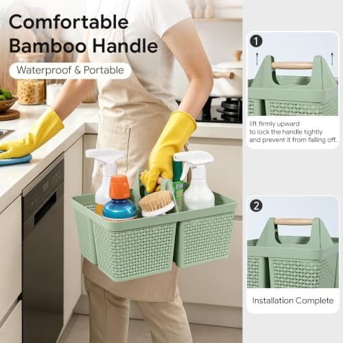 UUJOLY Portable Plastic Shower Caddy Basket - Image 2