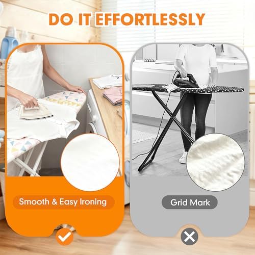 Ironing Board Cover and Pad, 15x54 Standard Size Thick Iron Padding, Scorch & - Image 4