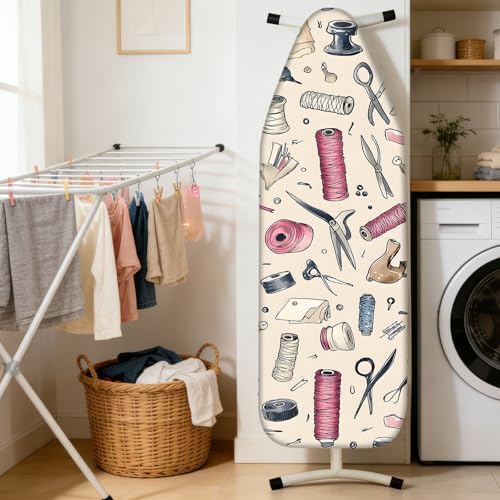 Nuxovilar Sewing Tools Cotton Ironing Board Cover 15x54 Fabric - Image 2